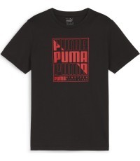 Puma Marškinėliai Paaugliams Graphics Wor Tee Black 680298 01