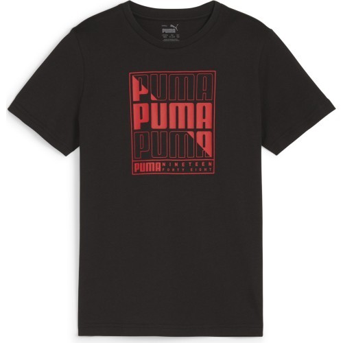 Puma Marškinėliai Paaugliams Graphics Wor Tee Black 680298 01