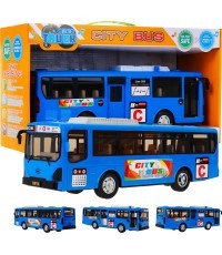 Mėlynas mokyklinis autobusas