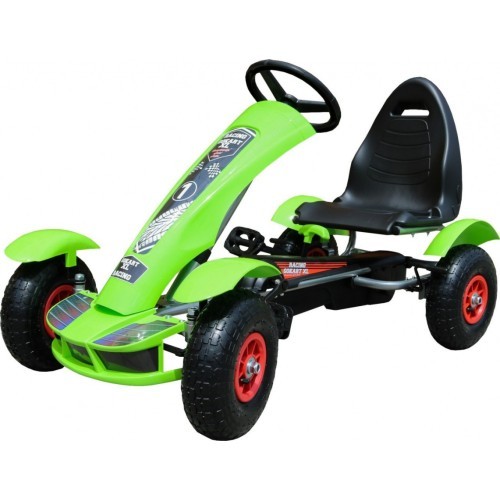 Large Go-Kart Pumped Wheels Green