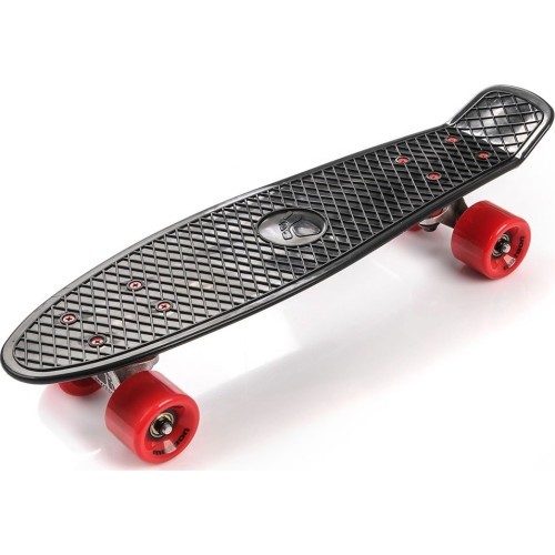 Пластиковый скейтборд - Red/silver/black