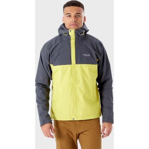 Rab Downpour Eco Jacket for men - Pilka/geltona