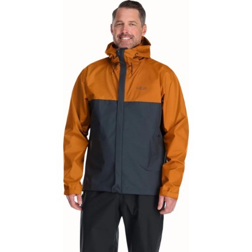Rab Downpour Eco Jacket for men - Tamsiai pilka (beluga)