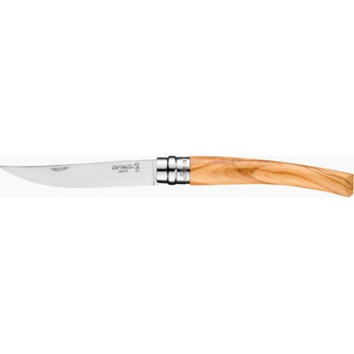Opinel pocket knife with thin blade No.10 Olive wood handle