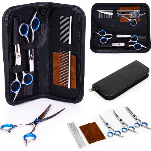 Groomer's set for clipping dogs cats scissors comb case