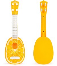 Ukulele gitara vaikams keturių stygų oranžinė