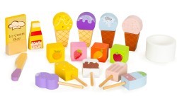 Wooden board ice cream maker set for kids