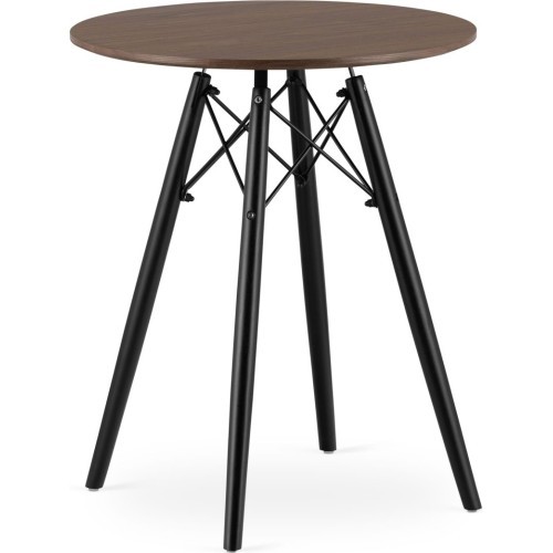 TODI coffee table modern Scandinavian brown round top 60cm