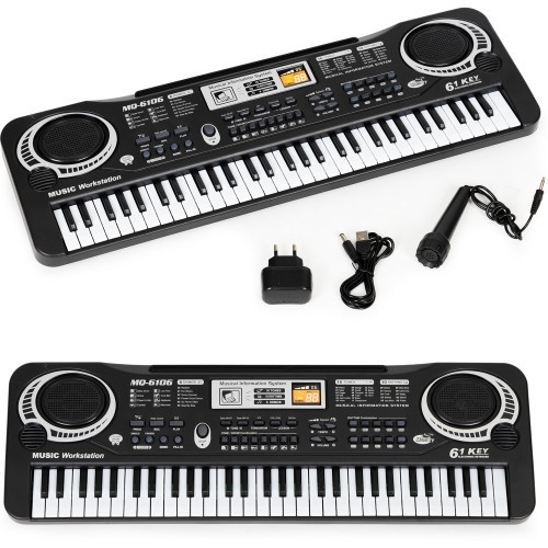 Keyboard piano for kids with microphone + power supply