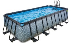 EXIT Stone pool 540x250x122cm with filter pump - grey