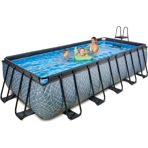 EXIT Stone pool 540x250x122cm with filter pump - grey