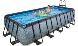 EXIT Stone pool 540x250x122cm with filter pump - grey