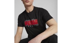 Puma Men's T-Shirt Graphics Puma Wording Black 674475 01
