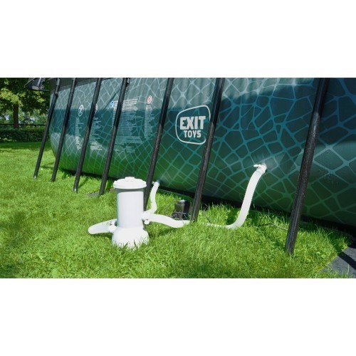 EXIT medinis baseinas 540x250x122 cm su filtravimo siurbliu, rudas