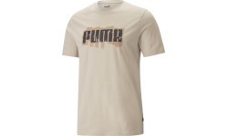 Мужская хлопковая футболка Puma Graphics Wording Cream 674475 88