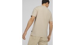 Puma Men's Cotton T-Shirt Graphics Wording Cream 674475 88