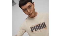 Мужская хлопковая футболка Puma Graphics Wording Cream 674475 88
