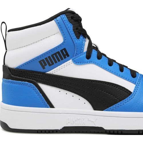 Puma Rebound V6 Mid Jr подростковые кроссовки White Blue Black 393831 06