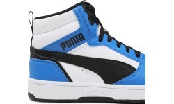 Puma Rebound V6 Mid Jr Junior Shoes White Blue Black 393831 06