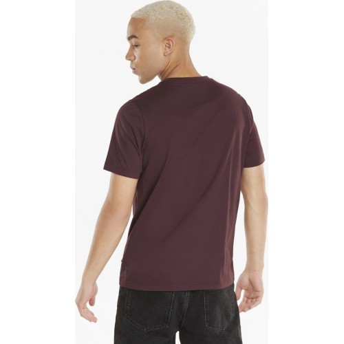 Мужская футболка Puma Ess Logo Tee, бордовая