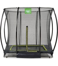 EXIT Silhouette ground trampoline 153x214cm with safety net - black