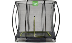 EXIT Silhouette ground trampoline 153x214cm with safety net - black