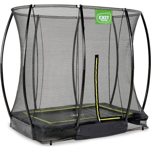 EXIT Silhouette ground trampoline 153x214cm with safety net - black