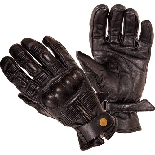 Summer Leather Motorcycle Gloves B-STAR Prelog - Juoda