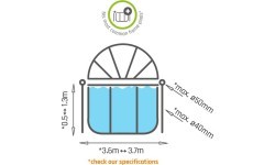 Купол для бассейна EXIT ECO, ø360 см, универсальный