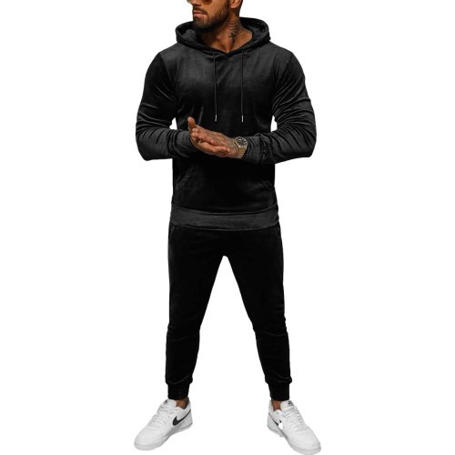 Велюровый спортивный костюм мужской J.Style Black 8C1171-3