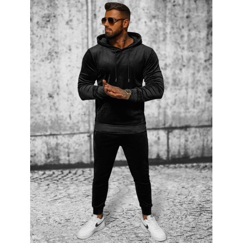 Велюровый спортивный костюм мужской J.Style Black 8C1171-3