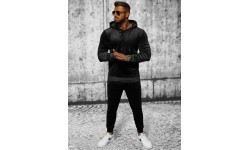 J.Style Veliūrinis Sportinis Kostiumas Vyrams Black 8C1171-3