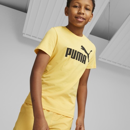 Подростковая футболка Puma ESS Logo Tee, жёлтая 586960 43