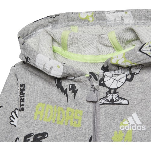 Adidas Sportinis Kostiumas Vaikams I Grap Fz Hd Ft1 Grey Black GE0015