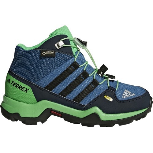 Детская обувь Adidas Terrex Mid GTX K сине-зелёная BB1953