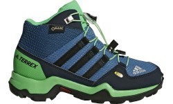 Детская обувь Adidas Terrex Mid GTX K сине-зелёная BB1953