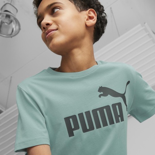 Puma Marškinėliai Paaugliams Ess Logo Tee Green 586960 84