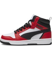Puma Rebound V6 Mid Jr junior sneakers White Red Black 393831 03
