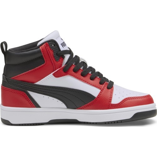 Puma Rebound V6 Mid Jr junior sneakers White Red Black 393831 03