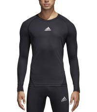 Adidas Alphaskin Sport LS Football Shirt Black CW9486
