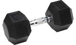 Hexagon Rubber Coated Dumbbell Bauer Fitness - 35 kg