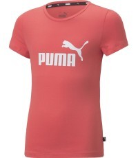 Puma Ess Logo Tee T-Shirt for Teens, Coral 587029 58