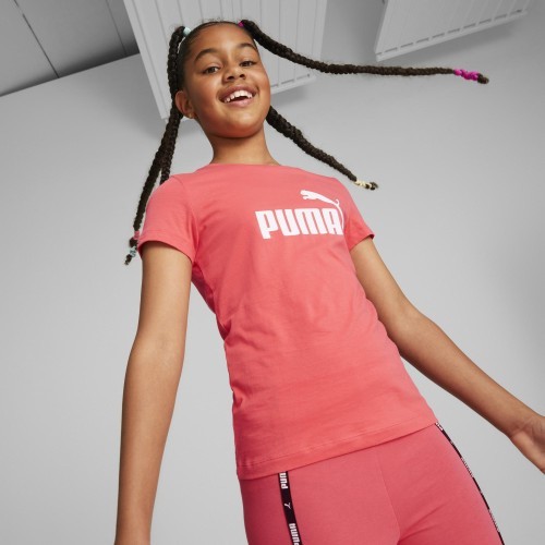 Футболка для подростков Puma Ess Logo Tee, коралловая 587029 58