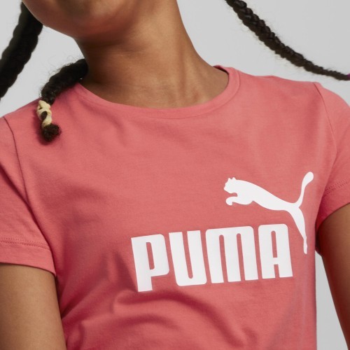 Футболка для подростков Puma Ess Logo Tee, коралловая 587029 58