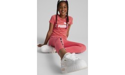 Puma Ess Logo Tee T-Shirt for Teens, Coral 587029 58