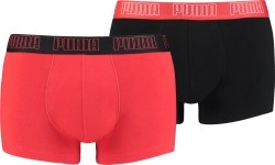 Puma Men's Basic Trunk Underwear Black Red 935015 02