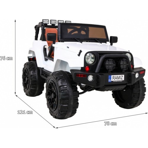 Jeep All Terrain elektromobilis vaikams, baltas