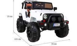 Jeep All Terrain elektromobilis vaikams, baltas