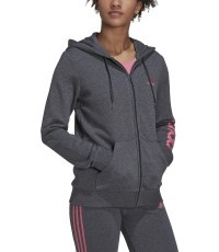 Женская толстовка Adidas W Lin FT FZ Hoodie серая H07750