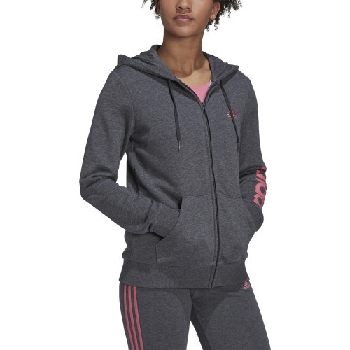 Adidas Džemperis Moterims W Lin Ft Fz Hoodie Grey H07750